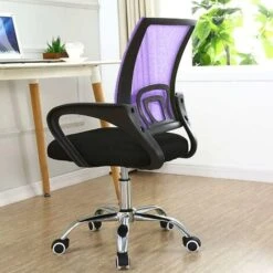 Poltrona Sedia Presidenziale Da Ufficio Direzionale Girevole Traspirante Viola -Armonia Casa 23813688 5