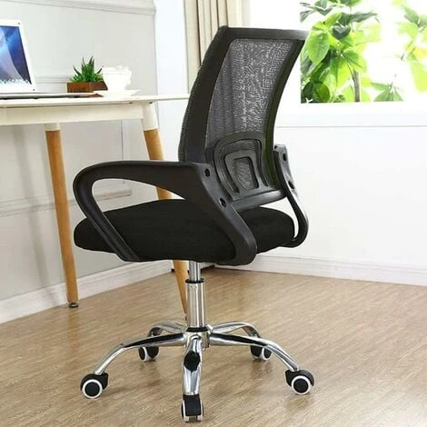 Poltrona Sedia Presidenziale Da Ufficio Direzionale Girevole Traspirante Nero 4 Poltrona Sedia Presidenziale Da Ufficio Direzionale Girevole Traspirante Nero - immagine 4