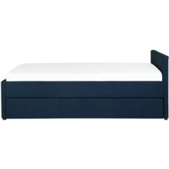 Divano Letto Estraibile In Tessuto Blu Navy Rete A Doghe 80 X 200 Cm Marmande -Armonia Casa 23970881 5