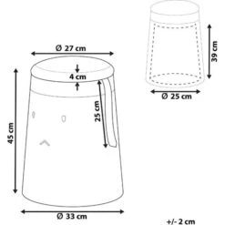 Pouf Per Bambini Poggiapiedi Imbottito Con Contenitore Bianco Samurai -Armonia Casa 24114784 3