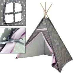 Tenda Bambini Indiani Giocattolo In Poliestere Motivo Stelle 115 X 115 X 160 Cm -Armonia Casa 25941262 3