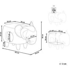 Pouf Contenitore Per Bambini In Tessuto Effetto Pelle Grigio Gambe Legno Jumbo 7 Pouf Contenitore Per Bambini In Tessuto Effetto Pelle Grigio Gambe Legno Jumbo -Armonia Casa 25981969 3