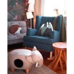 Pouf Contenitore Per Bambini In Tessuto Effetto Pelle Grigio Gambe Legno Jumbo 9 Pouf Contenitore Per Bambini In Tessuto Effetto Pelle Grigio Gambe Legno Jumbo -Armonia Casa 25981969 5