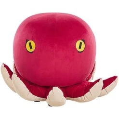 Pouf Per Bambini In Velluto Rosso A Forma Di Animaletto Marino Octopus -Armonia Casa 25981988 4