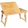 Casaria Tavolino Per Computer Notebook In Bambù Altezza Regolabile 55x35x20-28cm Colazione A Letto O Sul Divano