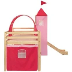 Hommoo Letto A Castello Per Bambini Scivolo E Scala In Pino 97x208cm VD22008 -Armonia Casa 26584071 3