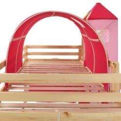 Hommoo Letto A Castello Per Bambini Scivolo E Scala In Pino 97x208cm VD22008 -Armonia Casa 26584071 4