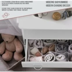 Nova Mobile Fasciatoio Cassettiera Bianco Da Camera Con 3 Cassetti E Scomparto Aperto -Armonia Casa 26586259 5