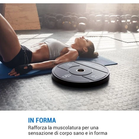 Capital Sports Capitalsports Sports Elongate 2020, Dischi Peso, 2 X 10 Kg, Gomma Dura, 50,4mm 5 Capital Sports Capitalsports Sports Elongate 2020, Dischi Peso, 2 X 10 Kg, Gomma Dura, 50,4mm - immagine 5