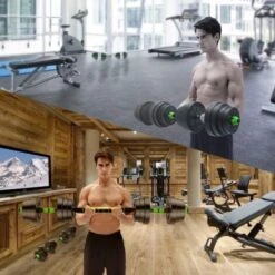 Trade Shop - Kit 2in1 Bilanciere + Manubri Con Pesi Regolabili Componibili Palestra Tot 10 Kg -Armonia Casa 27621713 4