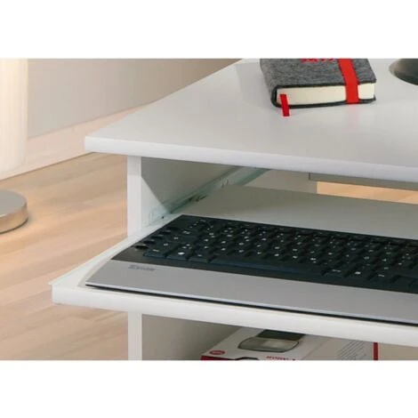 Mini Ufficio Con Ruote Bianco, 80x75x50 Cm 4 Mini Ufficio Con Ruote Bianco, 80x75x50 Cm - immagine 4