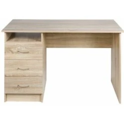 Scrivania Con Cassettiera 3 Cassetti Tavolo Porta Pc Computer Legno Quercia -Armonia Casa 27651066 4