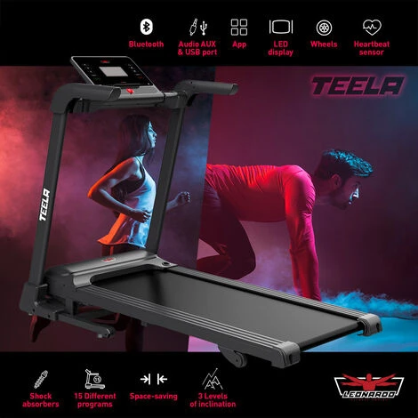 Leonardo Tapis Roulant Elettrico Fitness Digitale Pieghevole Inclinazione Casa Palestra Teela 3 Leonardo Tapis Roulant Elettrico Fitness Digitale Pieghevole Inclinazione Casa Palestra Teela - immagine 3