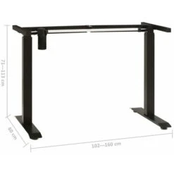 Telaio Per Scrivania Motorizzato Elettrico Regolabile Nero VidaXL -Armonia Casa 28064804 3
