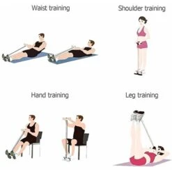 Elastico Con Pedali Estensore Fitness Palestra Allenamento Corda Fascia Manico -Armonia Casa 28284567 3