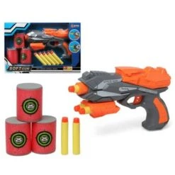 Pistola A Freccette Soft Grigio Arancio 112956