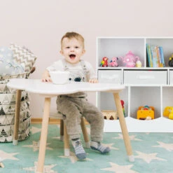 Relaxdays Scaffale Portagiochi Per Bambini, 75 X 80 X 40 Cm, Libreria Con 8 Scomparti, Mobile Arredo Cameretta, Bianco -Armonia Casa 28417993 3