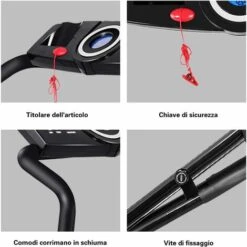 Tapis Roulant Elettrico Pieghevole 10km/h, 12 Programmi Regolabile, Professionale, Per Casa E Ufficio, Nero 400W -Armonia Casa 28438398 4