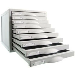 Modulo Sistema Ad Arco A 9 Cassetti 356x316x303 Mm Grigio Archivo 2000