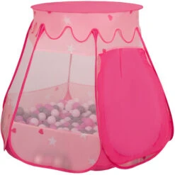 Selonis Tenda 105X90cm/200 Palline Castello Con Palline Colorate Per Bambini, Rosa:Rosa Chiaro/Trasparente 7 Selonis Tenda 105X90cm/200 Palline Castello Con Palline Colorate Per Bambini, Rosa:Rosa Chiaro/Trasparente -Armonia Casa 28780764 4
