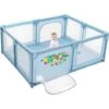 COSTWAY Box Per Bambini Centro Attività Portatile Per Neonati, Rete Traspirante, 190 X 150 X 70cm (Blu)