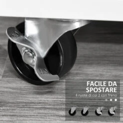 HOMCOM Mobile Porta Stampante Con Cassetti Mobiletto Multiuso Bianco -Armonia Casa 29040415 5