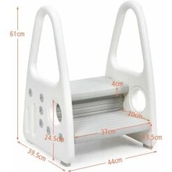 Sgabello A 2 Gradini Per Bambini, Scaletta Alzabimbo Antiscivolo, Per Cucina Bagno, In Plastica, Capacita Di Carico 50kg 9 Sgabello A 2 Gradini Per Bambini, Scaletta Alzabimbo Antiscivolo, Per Cucina Bagno, In Plastica, Capacita Di Carico 50kg -Armonia Casa 29611759 5