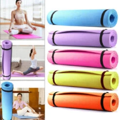 TAPPETINO YOGA ANTISCIVOLO PALESTRA FITNESS AEROBICA PILATES GINNASTICA 6MM - 175x61CM