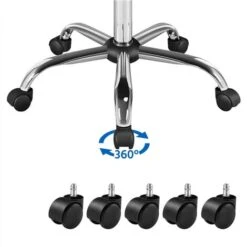 Yaheetech Sedia/Poltrona Ufficio Scrivania Ergonomica Reclinabile Imbottita In Finta Pelle Girevole Con Rotelle E Braccioli Altezza Regolabile Nera -Armonia Casa 29881852 4