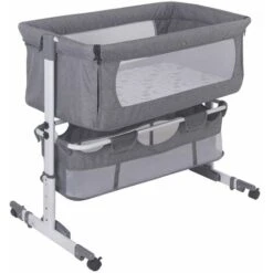 BATHRINS®Lettino Per Bambini - Dalla Nascita - Misto Bebè - Grigio 92 * 58 * 70-87 Cm -Armonia Casa 30483347 4