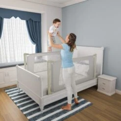 Barriera Letto Altezza Regolabile, Sponda Di Sicurezza Per Bambini Spondina Letto Anti Caduta (180cm)