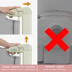 Barriera Letto Altezza Regolabile, Sponda Di Sicurezza Per Bambini Spondina Letto Anti Caduta (180cm) -Armonia Casa 30679951 5