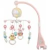 BATHRINS®Campanello Da Letto,Lettino Per Bebè, Sonaglio Rosa Per Proiezione Di Musica Per Bambini