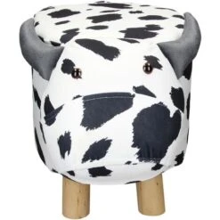 WOMO-DESIGN Sgabello Per Bambini A Forma Di Mucca Ottomano In Pelle Sintetica -Armonia Casa 32159859 3