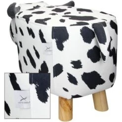 WOMO-DESIGN Sgabello Per Bambini A Forma Di Mucca Ottomano In Pelle Sintetica -Armonia Casa 32159859 4