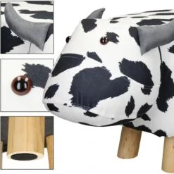 WOMO-DESIGN Sgabello Per Bambini A Forma Di Mucca Ottomano In Pelle Sintetica -Armonia Casa 32159859 5
