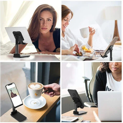 Supporto Cellulare Da Tavolo Regolabile Smartphone Tablet Universale L-305 5 Supporto Cellulare Da Tavolo Regolabile Smartphone Tablet Universale L-305 - immagine 5