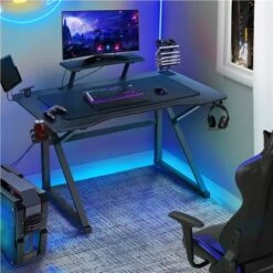 Yaheetech Scrivania Gaming Ergonomica, Scrivania Computer, Tavolo Da Gioco Per PC, Con Tappetino Ampio Mouse Supporto A Gancio Per Cuffie, Porta Bicchieri Porta Tablet 111 X 71 X 96 CM Gambe A Forma K 9 Yaheetech Scrivania Gaming Ergonomica, Scrivania Computer, Tavolo Da Gioco Per PC, Con Tappetino Ampio Mouse Supporto A Gancio Per Cuffie, Porta Bicchieri Porta Tablet 111 X 71 X 96 CM Gambe A Forma K -Armonia Casa 33030429 5