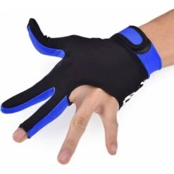 1 Pezzo Elastico In Lycra 3 Dita Guanto Da Piscina E Da Biliardo Uomo Donna Elasticizzato Con Tre Dita Guanto Da Biliardo - Blu L -Armonia Casa 33294418 3