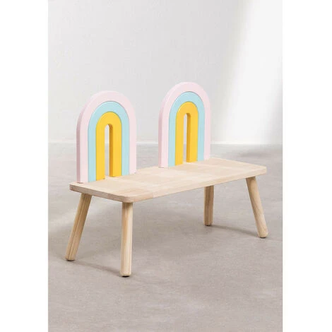 SKLUM Panca In Legno Mini Rainbow Kids Legno Naturale 3 SKLUM Panca In Legno Mini Rainbow Kids Legno Naturale - immagine 3