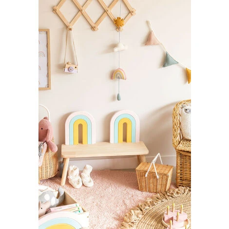 SKLUM Panca In Legno Mini Rainbow Kids Legno Naturale 4 SKLUM Panca In Legno Mini Rainbow Kids Legno Naturale - immagine 4