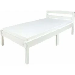 Letto In Legno - Colore Bianco CLASSIC 140/70 Con Materasso