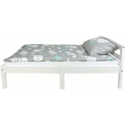 Letto In Legno - Colore Bianco CLASSIC 140/70 Con Materasso -Armonia Casa 33981550 3