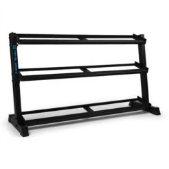 Capital Sports Traytor H Storage Rack Dumbbell Rack 3 Livelli Acciaio Nero