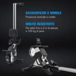 Capital Sports Stream M1 - Vogatore Magnetico, 105 Cm, Display LC, 8 Livelli, Alluminio -Armonia Casa 34180340 3