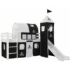 Nova Letto A Castello Per Bambini Scivolo E Scala Tema Pirata 97x208cm Vari Colori Modelli : Bianco 97x208 Cm
