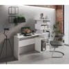 SCRIVANIA GHEA CON LIBRERIA BIANCO FRASSINATO CM 158,4X39,6