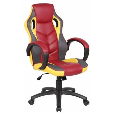 Poltrona Gaming Girevole Con Ruote E Braccioli Rossa Granata E Gialla Gerep Troy 1 Poltrona Gaming Girevole Con Ruote E Braccioli Rossa Granata E Gialla Gerep Troy