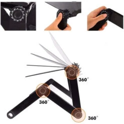 Supporto PC Tavolo Computer Tablet Letto Pieghevole Portatile Portatile 360 ​​° Regolabile In Alluminio Nero -Armonia Casa 35184246 5