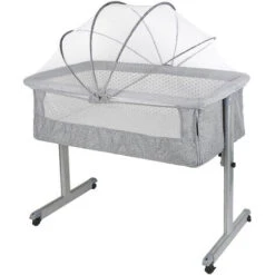 Lettino E Culla Co-Sleeping Su Ruote Con Zanzariera Per Bebè 0-36 Mesi